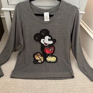 Disney Charcoal Mickey Mouse Pullover